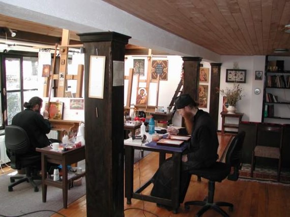 The Painters in the Icon Studio, Visoki Decani Monastery, Serbia