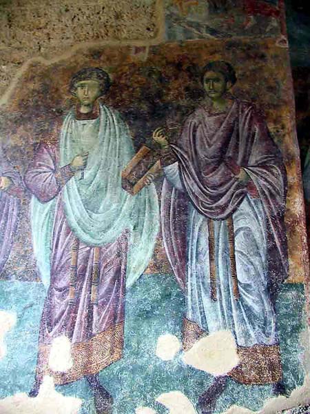 Ss. Cosma and Panteleimon in the southern wall, Sopocani Monastery, Serbia