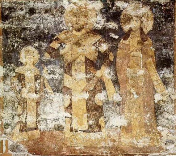 Emperor Dusan and his family, Visoki Decani Monastery, Serbia, XIV Century