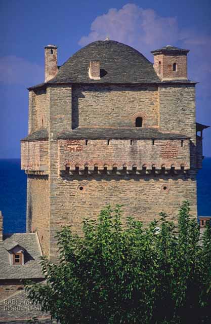 A defense tower located close to the beach and at the entrance of the road leading to the monastery. The tower is from 1626