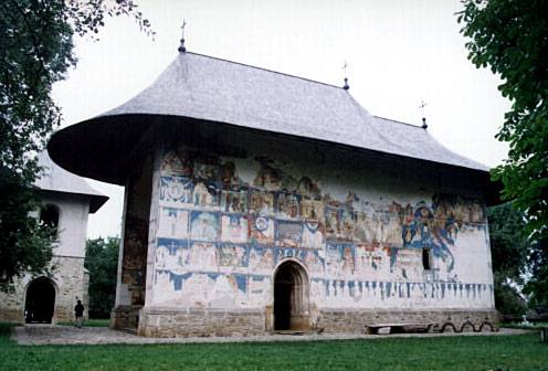 General view of the south side - Arbure Monastery, Romania