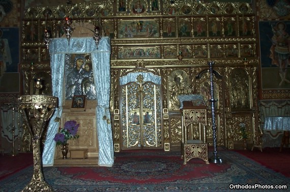 Inside the Church of the Petru Voda Monastery, Iasi, Romania (2)