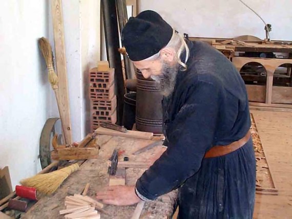Monk Nikodim the carpenter, Visoki Decani Monastery, Serbia
