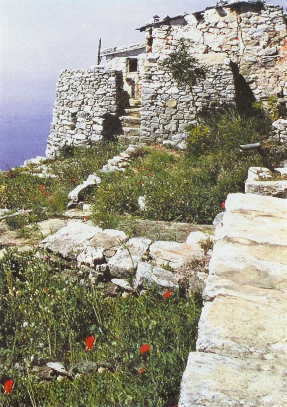 The cave of the young ascetic monks Joseph (later Holy Elder Joseph the Hesychast) and Arsenios, from the St. Basil skete