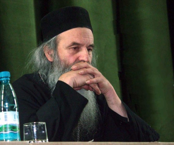 Fr. Rafail Noica talking at orthodox conference in Bucharest - November 2002 (3)