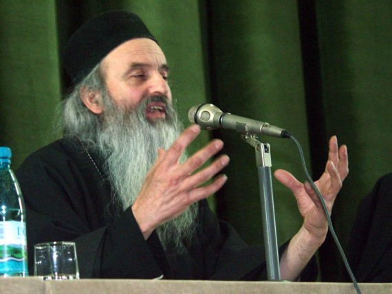Fr. Rafail Noica talking at religious conference in Bucharest - November 2002(2)