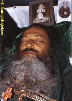 Three days after his repose, showing no rigor mortis or decomposition of any kind. September, 1982 - Copyright  The Blessed Seraphim Hermitage