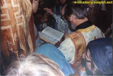 Ordination of Reader Lawrence to the Sub-Diaconate by Archbishop Anthony at Blessed Seraphim's Funeral Liturgy. September 1982 (2) - Copyright  The Blessed Seraphim Hermitage