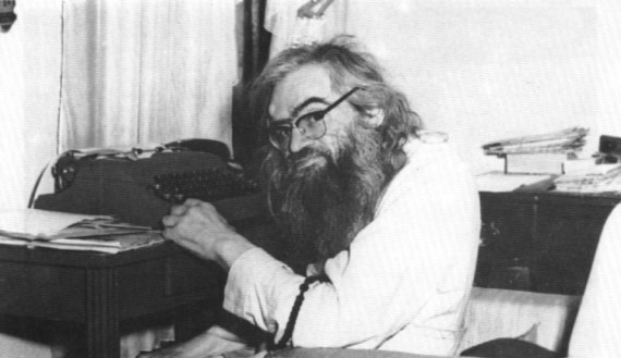 In his office at St. Tikhon's Orphanage, San Francisco, 1966