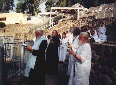 Pilgrims during the Blessing of Water (2)