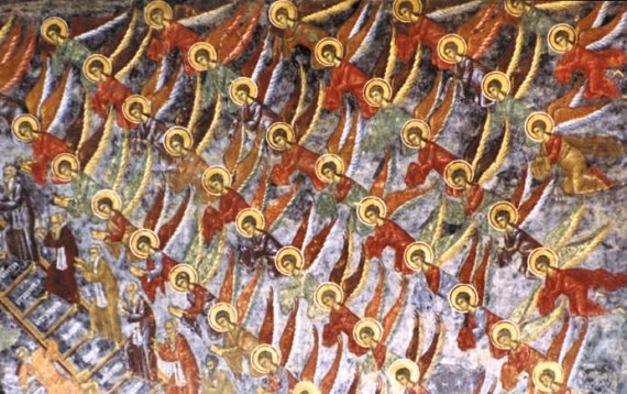 The Ladder of St. John Climax - Sucevita Monastery Fresco - Romania