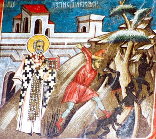 Stills from the life of St. John the New - Voronet Monastery Fresco - Romania (7)