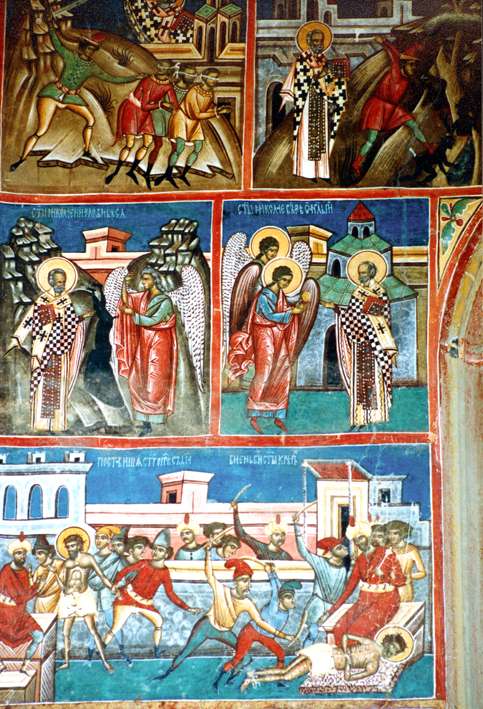 Stills from the life of St. John the New - Voronet Monastery Fresco - Romania (1)