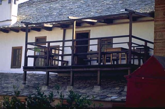 A view from inside the monastery