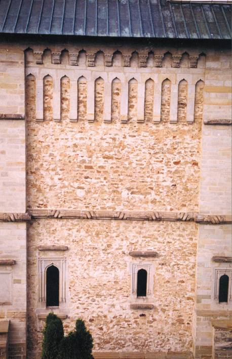Face wall detail - Dragomirna Monastery, Suceava, Romania