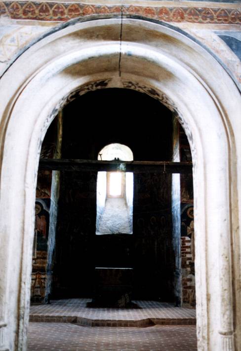 View from the nave - Probota Monastery, Romania