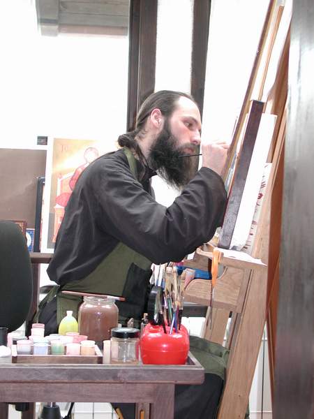 Fr. Ilarion Painting, Visoki Decani Monastery, Serbia