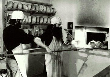 In the bakery, Visoki Decani Monastery monks, Serbia