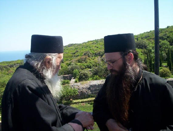 Fr. Petroniu Tanase together with Bishop Siluan Marsilianul