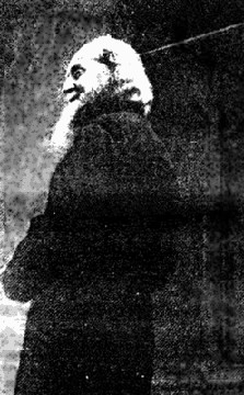 Fr. Sophrony looking at church of the monastery in Essex (16)