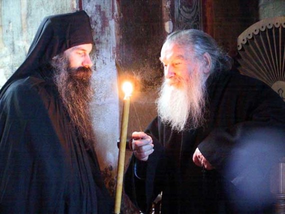 Fathers at Visoki Decani Monastery, Serbia