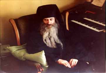 Giving a Bible Study to a group of young converts at the home of his good friend Mrs. Valentina Harvey. Redding, California, 1981 - Copyright  The Blessed Seraphim Hermitage