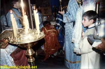 Ordination of Reader Lawrence to the Sub-Diaconate by Archbishop Anthony at Blessed Seraphim's Funeral Liturgy. September 1982 (1) - Copyright  The Blessed Seraphim Hermitage