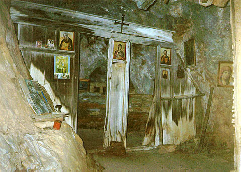 Holy Altar in a Mount Athos cave