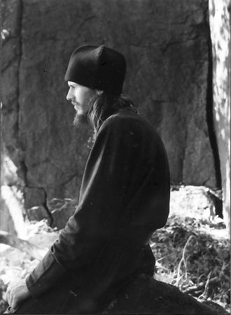 Russian monk praying