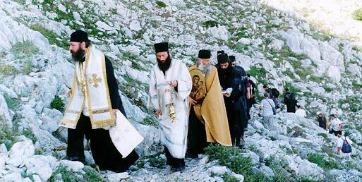 Greek procession headed by a Bishop